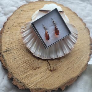 boucle d'oreille ambre