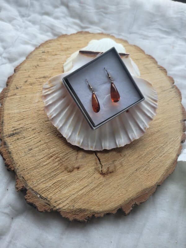 boucle d'oreille ambre