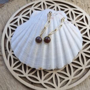 Boucles d'agate indienne
