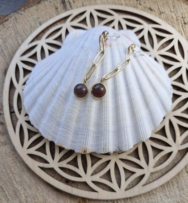 Boucles d'agate indienne