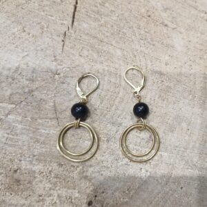 boucle d'oreille bois d'ébène