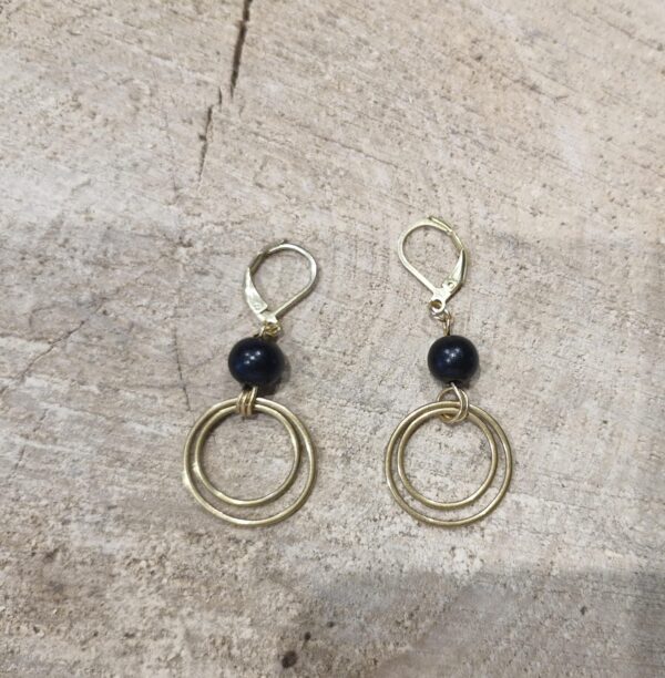 boucle d'oreille bois d'ébène
